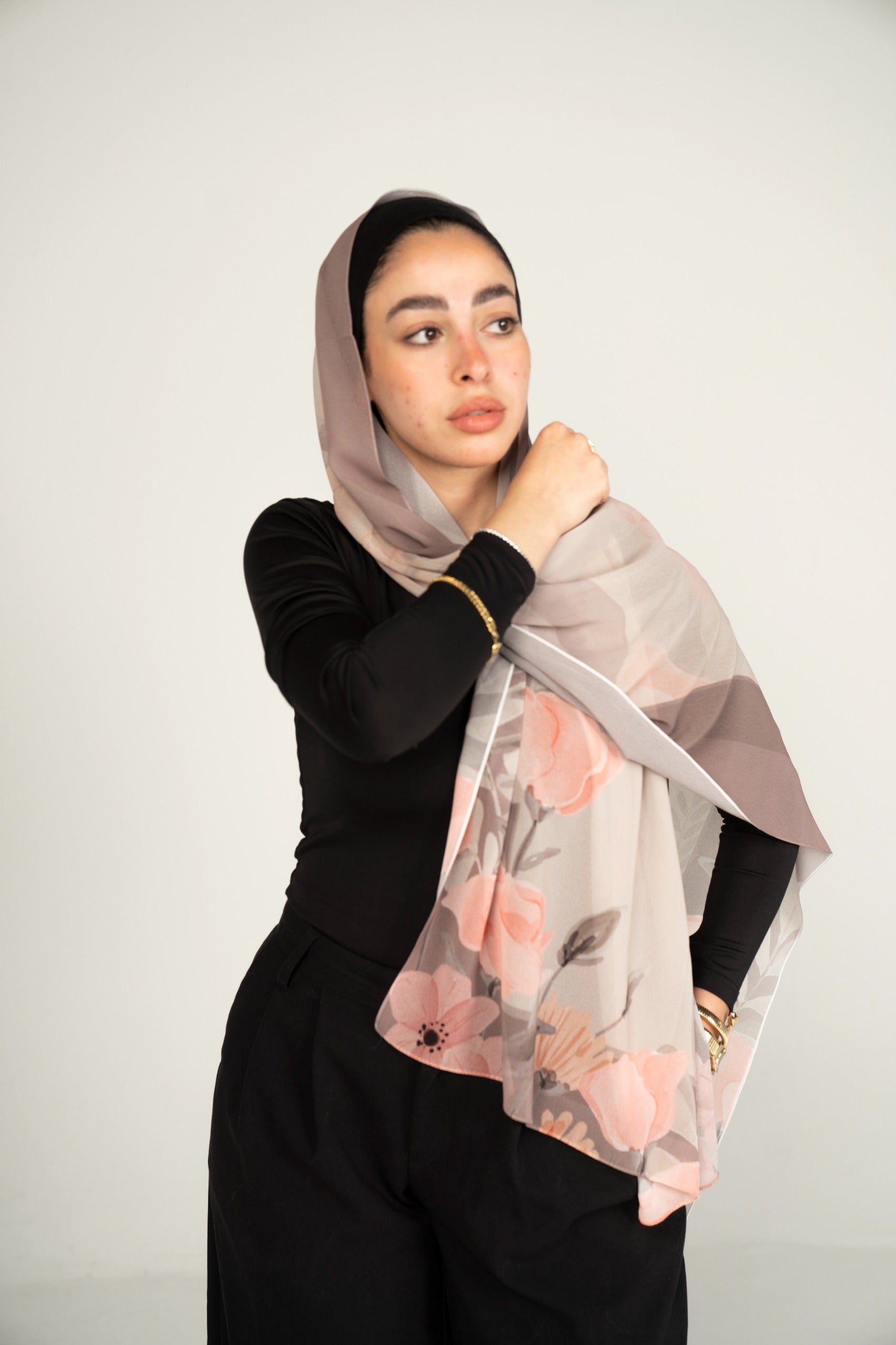 Nude Blossom chiffon